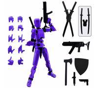 (Purple) Titan 13 Action Figures T13 Figure 3D Printed Multi-Jointed Movable Lucky