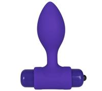 purple Toe Curler 10-Speed Vibrating Bullet Butt Plug - 3.5 Inch