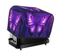 Purple-Toned Butterfly Toaster Cover 2 Slice Kitchen Small Appliance Covers With Pockets Dust And Fingerprint Protectio