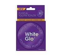 WHITE GLO PURPLE TOOTH TONER POLISHING POWDER + WHITENING SERUM BUNDLE NEW
