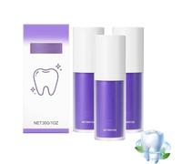 Purple Toothpaste Whitening, Teeth Whitening Toothpaste, Purple Tooth Stain Removal, Tooth Colour Corrector, Gentle Daily Use for Fresh Breath Teeth Stain Removal Daily Use (3)