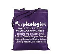 Purple Tote Bag Background Bag Lover of All Things Gift Designed Tote Bag for Purple Lovers