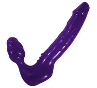 purple ToyJoy Go Deeper Purple Strapless Strap-On - 9.5 Inch