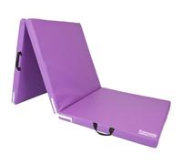 (Purple) Tri Folding GYM MAT Yoga Exercise Floor