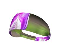 Purple Tulip Sports Headband For Men Women Tennis Sweat Band For Workout Sports Headbands Elastic For Running