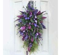Purple Tulip Wreath Artificial Flowers Wreaths Front Door Wall Decoration
