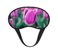 Purple Tulips Print Adults Washable Eye Mask for Nap Light Blocking for Home Hotel Airplane Camping
