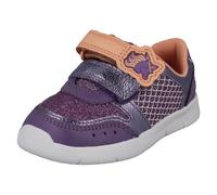 (Purple, UK 5.5 Infant) Girls Clarks Light Weight Casual Trainers With Esmerelda Sea-Unicorn Motif Ath Horn T - F Fit