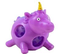 Purple Unicorn Pressure Ball 9cm - Crystal Beaded Sensory Fidget Toy, Stress Relief Party Favour, Birthday Gift 3+ Year