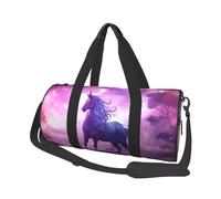 Purple Unicorn Print Travel Duffel Bag, Lightweight Sports Gym Bag with Shoulder Straps for Women Men Teen ravel Business Trip