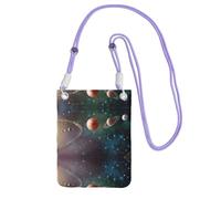 Purple Universal Crossbody Phone Bag â€“ Lightweight planet space solar system Print Purse, Perfect for Shopping, and Outdoor Activities