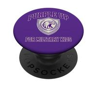 Purple Up For Military Kids Eagle Shield Support Graphic PopSockets Adhesive PopGrip