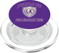 Purple Up For Military Kids Eagle Shield Support Graphic PopSockets PopGrip for MagSafe