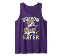 Purple Up Military Kids Crayon Eater Dad Son My Soldier Camo Tank Top
