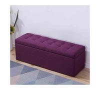 Purple Upholstered Ottoman Bench Stylish Shoe Changing Stool for Bedroom Living Room Entryway HallwayVersatile Storage Seat 80x40x40cm