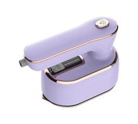 (purple, US Plug) Travel Steamer Iron with Rotatable Handle Indicator Light Design Dry Wet Use Portable Garment Steamer Ironing Machine