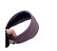 Purple Velvet Fabric Knitted Wide-edged Autumn And Winter Hairbands For Women Niche Design High Skull Top Hair Accessories(1)