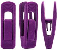 Purple Velvet Hangers Clips, Pants Hangers Velvet Clips, Strong Finger Clips Perfect for Thin Velvet Hangers (20pc)
