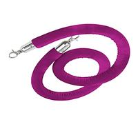 Purple Velvet Stanchion Rope with Silver Hooks - Black Crowd Control Bers for Queue Management Queue BER Rope for Event & Exhibition Use