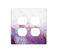 Purple Violet Amethyst Marble 1 Gang No Device Outlet Wall Plate Blank Light Switch Cover Switchplate Electrical Decorative Faceplate Bedroom Decorate
