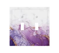 Purple Violet Amethyst Marble 1 Gang No Device Outlet Wall Plate Blank Light Switch Cover Switchplate Electrical Decorative Faceplate Bedroom Decorate