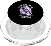 Purple Warrior Standing Tall Against Lupus Wolf PopSockets PopGrip for MagSafe