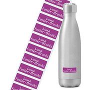 Purple Water Bottle Labels Personalised Dishwasher Proof/Waterproof Nametags/Nametapes by FunnyBone™ Stickers (40 Labels)