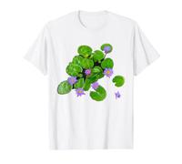 Purple Water Lily Pond Bloom Shapes Mania Value Graphic T-Shirt, Men, White, S