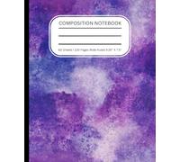 Purple Watercolor Composition Notebook: Aesthetic Wide Ruled Paper Lined Notebook Journal For Students, Professionals, School, Work, Notes, Brainstorming, Ideas | 9.25 x 7.5 Inches | 120 Pages