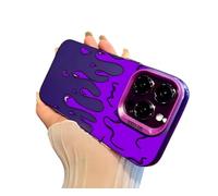 Purple Waterdroplet Water Drip Slime Graffitti Y2K Epoxy Clear TPU Custom Compatible With iPhone 11 12 13 14 15 16 XR X SE 7 SE 2020 8 Air Pro Max Plus Mini Case Personalised Name Cover