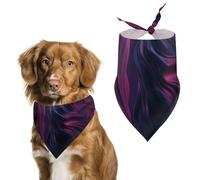 Purple Wavy Stripes Dog Bandana Triangle Dog Scarf Washable Polyester Dog Bibs Cute Pet Bandana for Medium Large Dogs Puppy and Cats