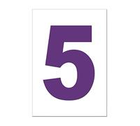 Purple Wheelie Bin Number 5 - Self Adhesive Waterproof Durable Vinyl Stickers - Digitally Cut to the sticker Shape - size 170mm by Party Decor (5)