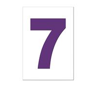 Purple Wheelie Bin Number 7 - Self Adhesive Waterproof Durable Vinyl Stickers - Digitally Cut to the sticker Shape - size 170mm by Party Decor (7)