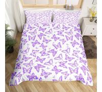 (Purple White, Single(No Comforter)) Coffee Gnome Bedding Set Double,Cartoon Gnome for Coffee Lovers Duvet Cover,Brown And White Gnome Comforter Cover for Kids Girls Boys Teens Cute