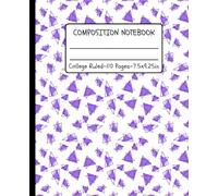 Purple & White Stacked Triangles Composition Notebook - Modern Geometric Journal for Students & Creatives | Aesthetic Workspace for School: College Ruled • 110 Pages • 7.5 x 9.25 in • Soft Matte Cover