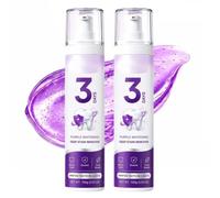 Purple Whitening Toothpaste, 3 Days Purple Toothpaste Whitening to a Brighter, Looking Smile, Color Corrector Teeth Whitening Gel, Surface Stain Remover for Coffee, Tea & Wine, Enamel Care (2PC)