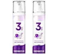 Purple Whitening Toothpaste, 3 Days to a Brighter-Looking Smile, Brightens Teeth, Fresh Breath, Long-Lasting Care, Surface Stain Remover for Coffee, Tea & Wine，2