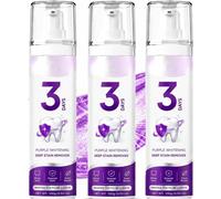 Purple Whitening Toothpaste, 3 Days to a Brighter Looking Smile Color Corrector Teeth Whitening Gel, Surface Stain Remover for Coffee, Tea & Wine - Enamel Safe, Fresh Breath, Bright Tooth (3Pcs)