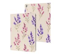 Purple Wild Flowers Cute Tablet Case Compatible with iPad