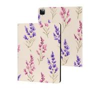 Purple Wild Flowers Cute Tablet Case Compatible with iPad