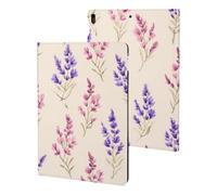 Purple Wild Flowers Cute Tablet Case Compatible with iPad