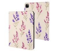 Purple Wild Flowers Cute Tablet Case Compatible with iPad