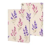 Purple Wild Flowers Cute Tablet Case Compatible with iPad
