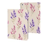 Purple Wild Flowers Cute Tablet Case Compatible with iPad