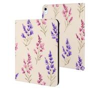 Purple Wild Flowers Cute Tablet Case Compatible with iPad