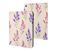 Purple Wild Flowers Cute Tablet Case Compatible with iPad