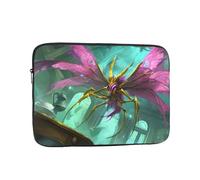 Purple Winged Monster Patterned Laptop Sleeve Bag, Shockproof Slim Laptop Bag Briefcase Carrying Laptop Cover, Black, 25.40 cm