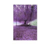Purple Wisteria Tree Art Poster Canvas Poster Wall Art Decor Print Picture Paintings for Living Room Bedroom Decoration 12x18inch(30x45cm)