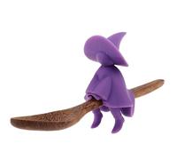 Purple Witch Shaped Anti-Spill Pot Lid Lifter, Silicone Spill-Proof Casserole Lid Lifter, Soup Pot Lid Overflow Preventer, Heat Resistant Pot Cover Lifter, Cute Witch Shaped Cooking Spoon Holder