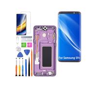 (Purple with Frame) Display for Samsung Galaxy S9+ Plus LCD Screen Replacement TFT,G965F G965U G965 Display Screen Touch Digitizer Assembly Repair Parts Kit (Without Fingerprint, Not Curved Screen)
